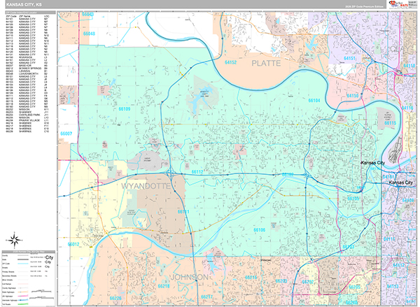 Kansas City Wall Map